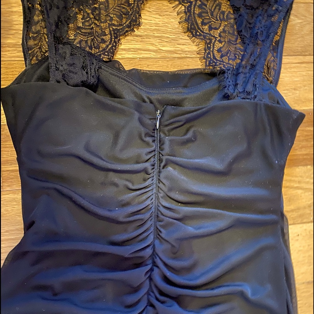 Stunning Black Cocktail Dress with Lace size 6
